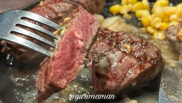 肉の日ランチで注文した牛2種食べ比べコンビ270g｜みすじ2