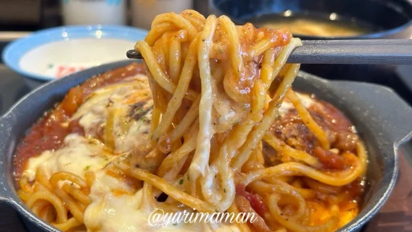 松屋の西条てっぱんナポリタン｜麺はもっちり太め濃厚トマトソース