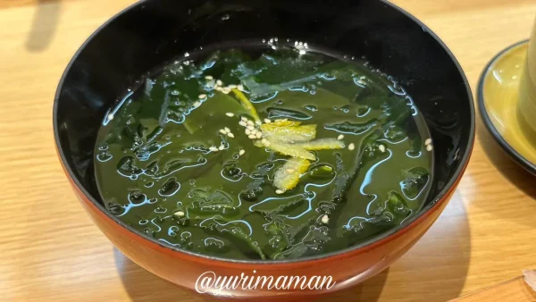 回転寿司すしえもん小栗店のランチについてくる汁物