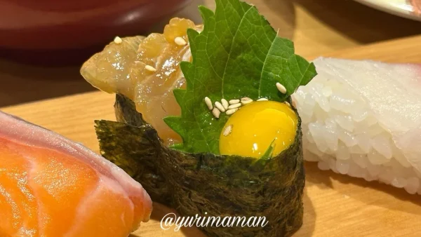回転寿司すしえもん小栗店の鯛めし風軍艦