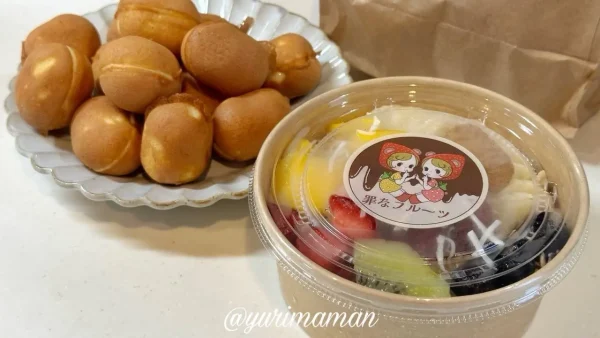 罪なフルーツのアサイーボウルとベビーカステラ（新居浜）2