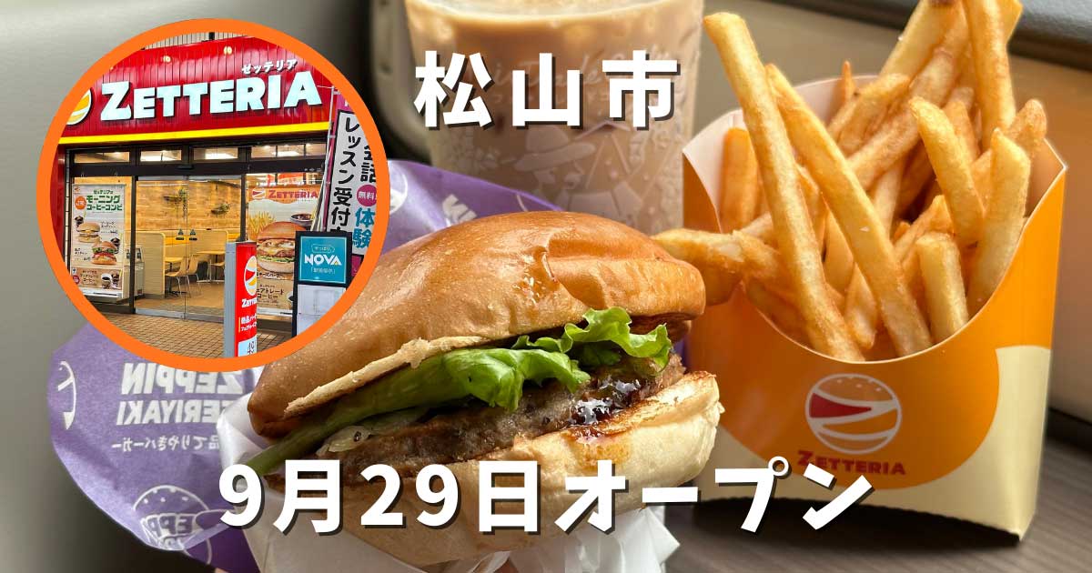 ゼッテリア松山銀天街店（ロッテリア跡地にオープン）サムネイル画像