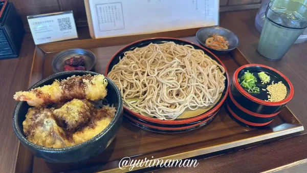 蕎麦一（いち）の海老天丼セットランチ｜松前町4
