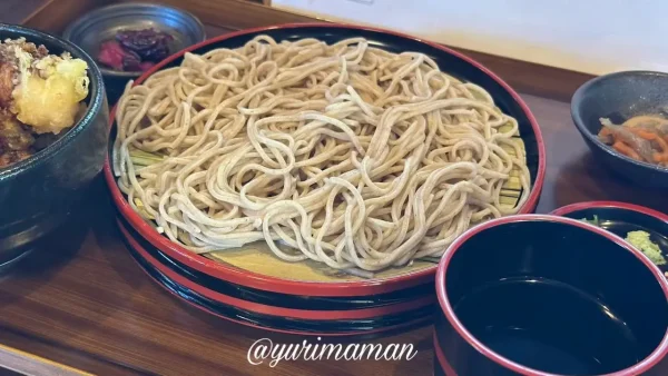 蕎麦一（いち）の海老天丼セットランチ｜松前町2