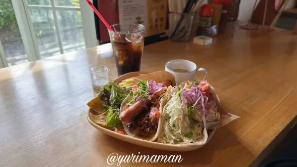 トランキーロカフェのランチ「タコスセット」4