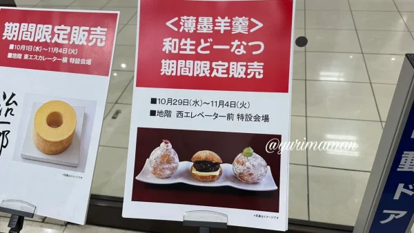 薄墨羊羹の和生どーなつ 高島屋での期間限定販売ポスター - ゆりママんブログ 薄墨羊羹の和生どーなつ 高島屋での期間限定販売ポスター