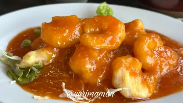 味源の日替わりランチ エビチリ定食1 - ゆりママんブログ 味源の日替わりランチ エビチリ定食1