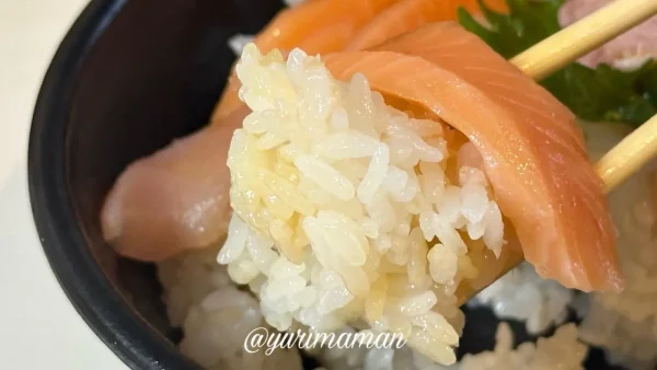 はま寿司の580円まぐろサーモン丼（テイクアウト限定海鮮丼）3