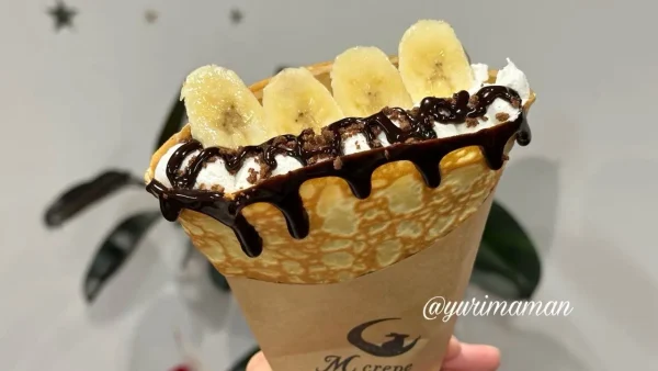 Mcrepe(松山市)のおすすめクレープ「チョコバナナクリーム」1 - ゆりママんブログ Mcrepe(松山市)のおすすめクレープ「チョコバナナクリーム」1
