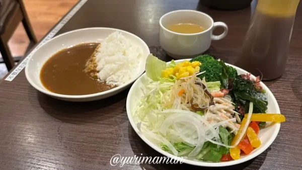 おむらいす亭のオムライスランチとサラダバー・カレーのセット