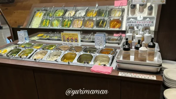 おむらいす亭のサラダバーコーナーの様子1