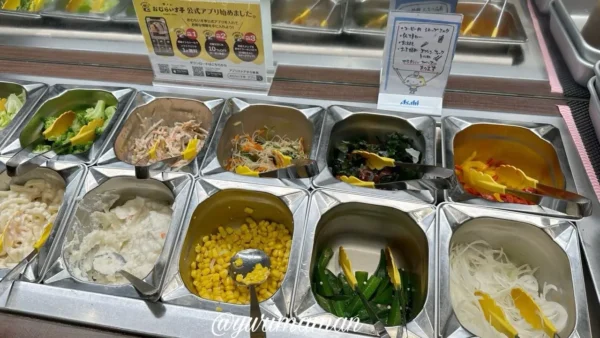 おむらいす亭のサラダバーコーナーの様子2