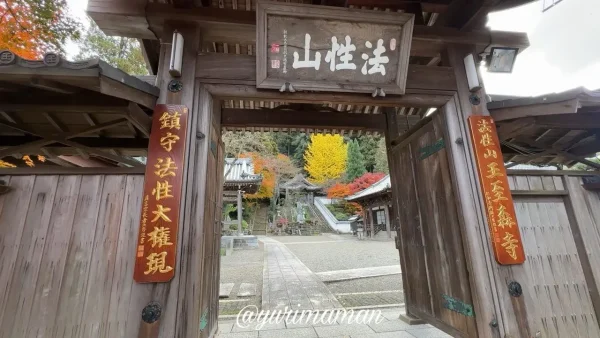 王至森寺の山門前に広がるもみじの紅葉風景(西条市)1 - ゆりママんブログ 王至森寺の山門前に広がるもみじの紅葉風景(西条市)1