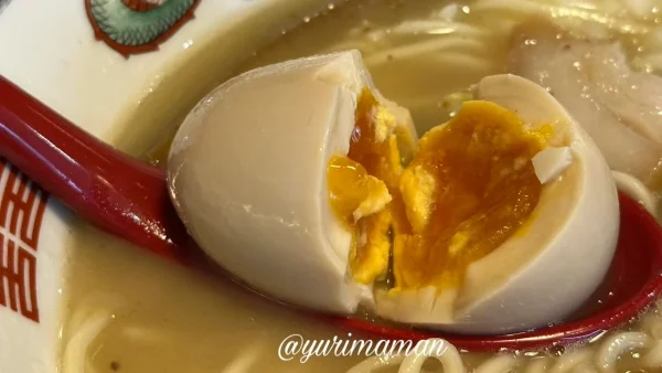 半熟煮玉子を割ったときの黄身がとろける断面の写真 - ゆりママんブログ 半熟煮玉子を割ったときの黄身がとろける断面の写真