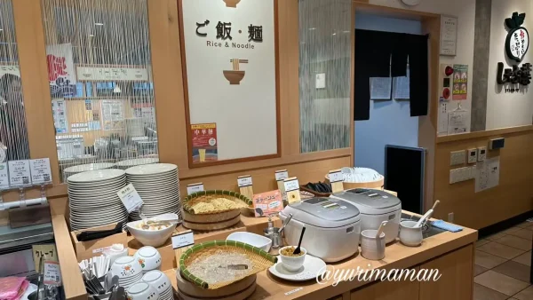 ごはんやうどん、カレーも食べ放題のしゃぶ葉今治店サイドメニュー1