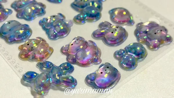 ぷっくりとした立体感が特徴のボンボンドロップシールの質感アップ写真