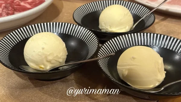 カルビ屋大福伊予三島店の焼肉コースのデザート（アイス）