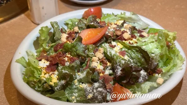 カルビ屋大福伊予三島店の焼肉コースの前菜（シーザーサラダ）