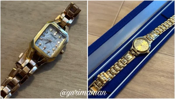 買取大吉ザ・ビッグ松神子店で査定してもらったゴールドカラーの腕時計