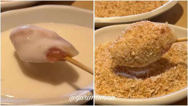 串家物語のバッター液とパン粉。セルフで衣をつけて揚げる体験型スタイル1