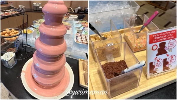 串家物語のチュロスに使うチョコレートタワー