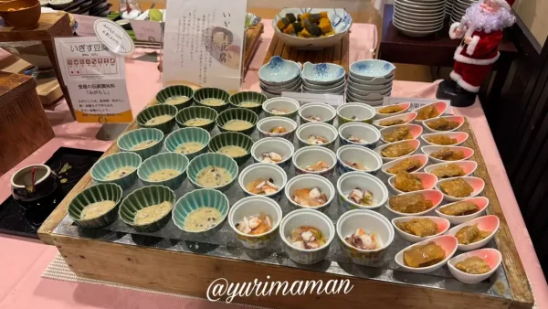 休暇村瀬戸内東予のディナービュッフェの郷土料理コーナー(いぎす豆腐など) - ゆりママんブログ 休暇村瀬戸内東予のディナービュッフェの郷土料理コーナー(いぎす豆腐など)