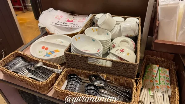 休暇村瀬戸内東予ディナービュッフェの子ども用のカトラリー類 - ゆりママんブログ 休暇村瀬戸内東予ディナービュッフェの子ども用のカトラリー類