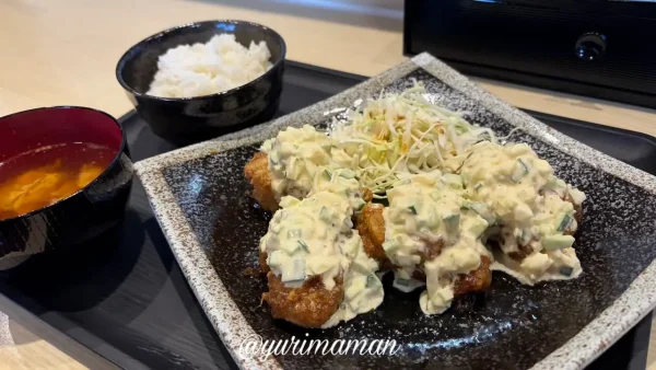 宮崎辛麺 纏 IIでいただいたタルタルたっぷりのチキン南蛮定食2
