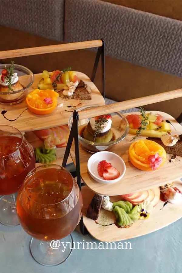 お茶と○○stella（松山市カフェ）人気だったアフターヌーンティー1