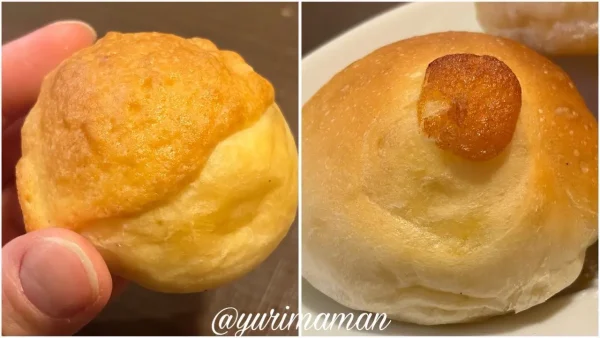 鎌倉パスタのパン食べ放題の明太子とメロンパン