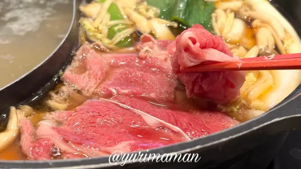 しゃぶ葉のすき焼きで煮込む牛肉と野菜 - ゆりママんブログ しゃぶ葉のすき焼きで煮込む牛肉と野菜