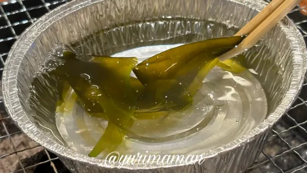 しまなみ牡蠣処のわかめのしゃぶしゃぶ2