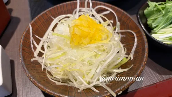ゆず庵の食べ放題ランチの「ゆず葱」1