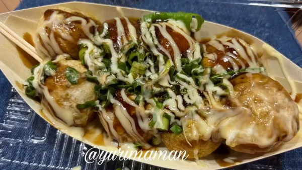 愛媛オレンジバイキングスの試合会場で販売されていたかっしゃ焼き