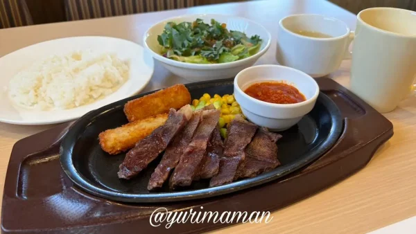 ガスト赤身ビーフステーキランチ税抜999円(ライス・スープ付き)2 - ゆりママんブログ ガスト赤身ビーフステーキランチ税抜999円(ライス・スープ付き)2