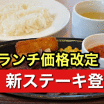 ガスト平日ランチ価格改定と赤身ビーフステーキ実食（2026年）サムネイル画像