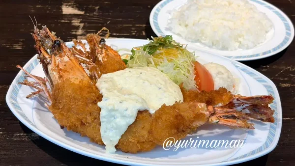 八勝亭オリエント波止浜店のジャンボエビフライランチセット - ゆりママんブログ 八勝亭オリエント波止浜店のジャンボエビフライランチセット