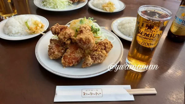 スリーバーチュー名物の唐揚げランチセット ボリューム満点の盛り付け3 - ゆりママんブログ スリーバーチュー名物の唐揚げランチセット ボリューム満点の盛り付け3