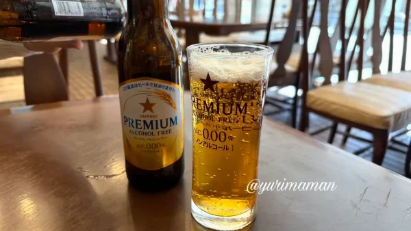 スリーバーチューで注文したノンアルコールビール 唐揚げランチと一緒に1 - ゆりママんブログ スリーバーチューで注文したノンアルコールビール 唐揚げランチと一緒に1