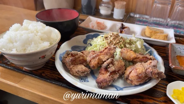 やま勝の600円唐揚げ定食(ご飯山盛り)2 - ゆりママんブログ やま勝の600円唐揚げ定食(ご飯山盛り)2