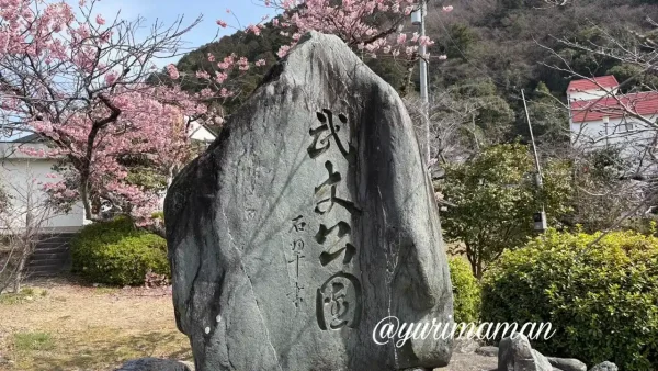 武丈公園の石碑と彼岸桜 西条市 - ゆりママんブログ 武丈公園の石碑と彼岸桜 西条市