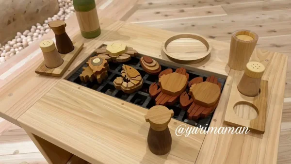 しまなみ木のおもちゃ美術館 バーベキューごっこ