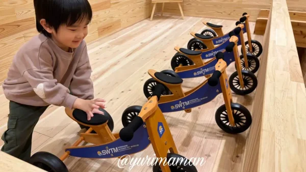 しまなみ木のおもちゃ美術館 木の三輪車
