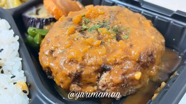 オイシイオト椿店のハンバーグ弁当 - ゆりママんブログ オイシイオト椿店のハンバーグ弁当