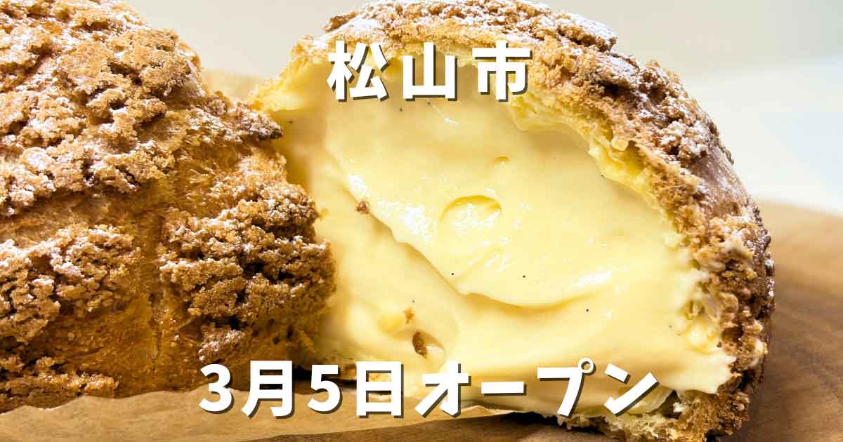 松山市北条のパティスリーTEFILのシュークリーム