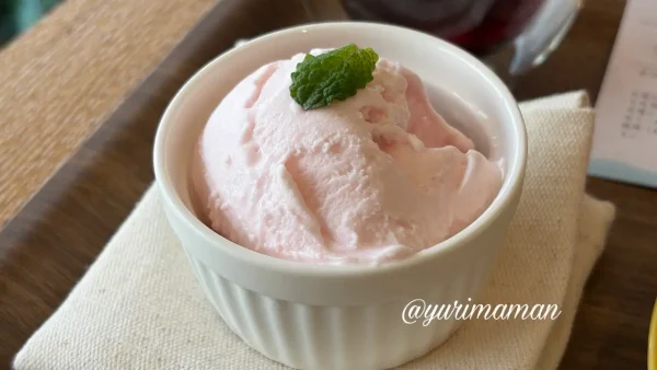 ご褒美プレートのジェラート（西条市いとまちマルシェ）