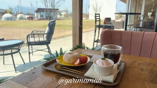 ミサキドーナツのご褒美プレート（ドーナツ・ジェラート・紅茶）2