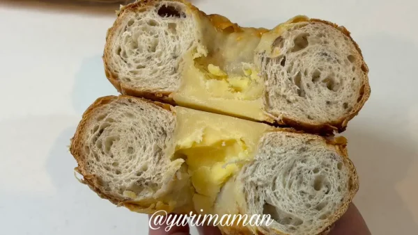 もち麦亭(オズベーグル)の断面 - ゆりママんブログ もち麦亭(オズベーグル)の断面