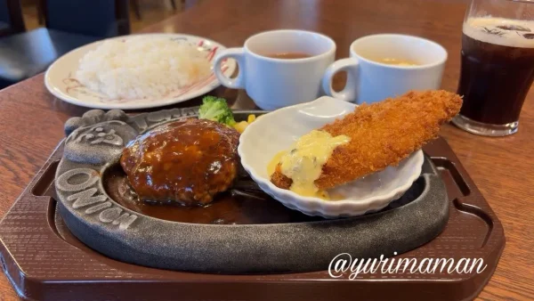 トマト＆オニオン大洲店の日替わりハンバーグランチ1