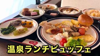 東温市利楽のランチビュッフェ料理トレー